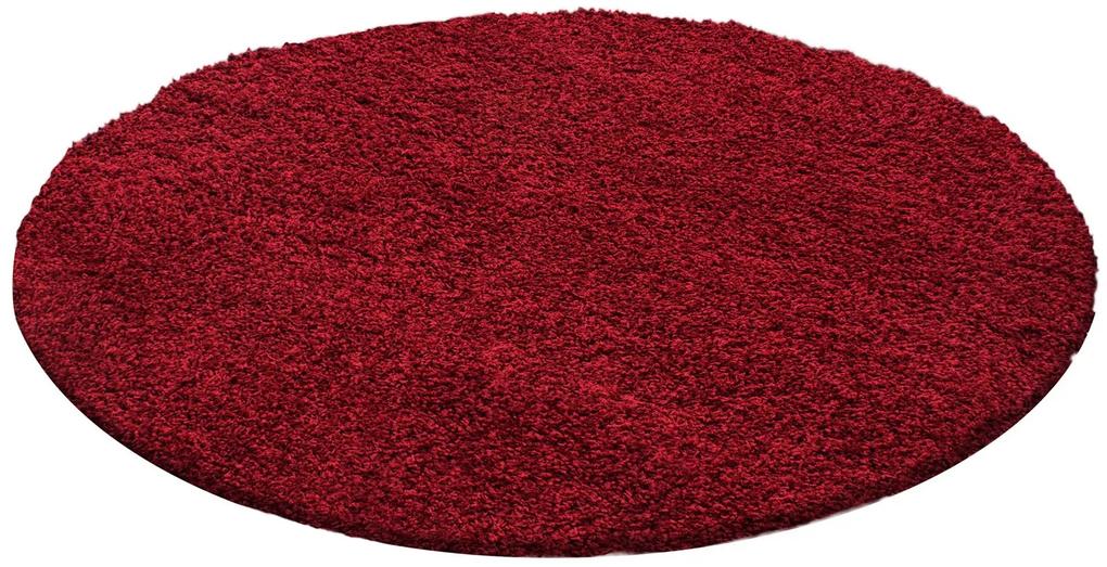 Ayyildiz Kusový koberec LIFE 1500, Okrúhly, Červená Rozmer koberca: 120 cm KRUH