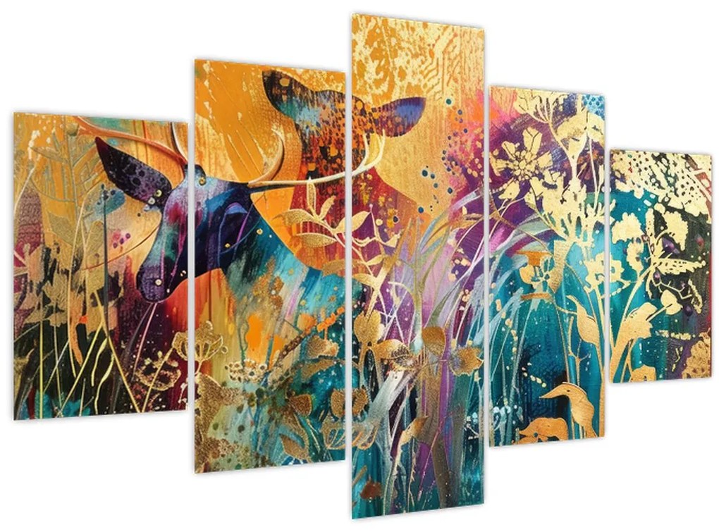 Obraz - Abstraktná maľba prírody (150x105 cm)