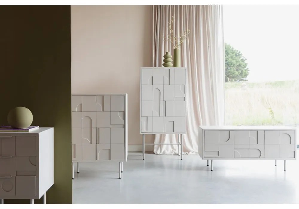 Svetlosivá komoda 55x120x40 cm Funk – White Label