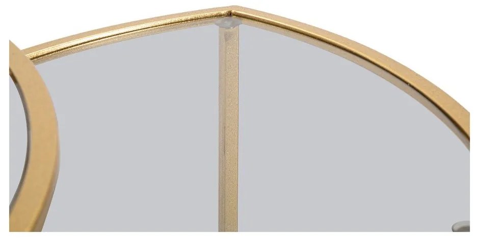 Okrúhle konferenčné stolíky v súprave 3 ks so sklenenou doskou v zlatej farbe ø 60 cm Triangle – Mauro Ferretti