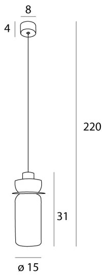 MAXLIGHT P0531 - LED Luster na lanku SIGNATURE LED/8W/230V pr. 15 cm mosadz/číra