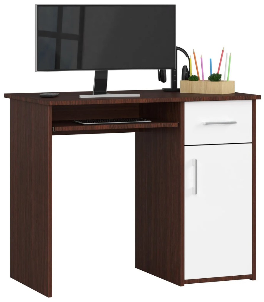 PC stolík Padma (wenge + biela). Akcia -19%. Vlastná spoľahlivá doprava až k Vám domov. 1068864