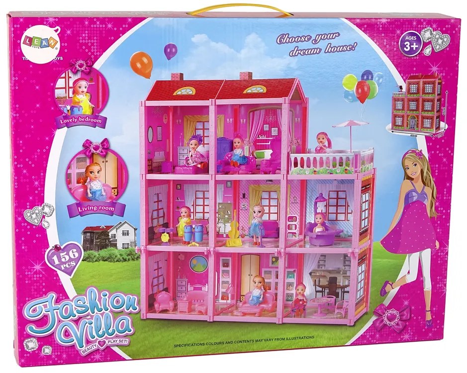Lean Toys Domček pre bábiky - DIY Villa