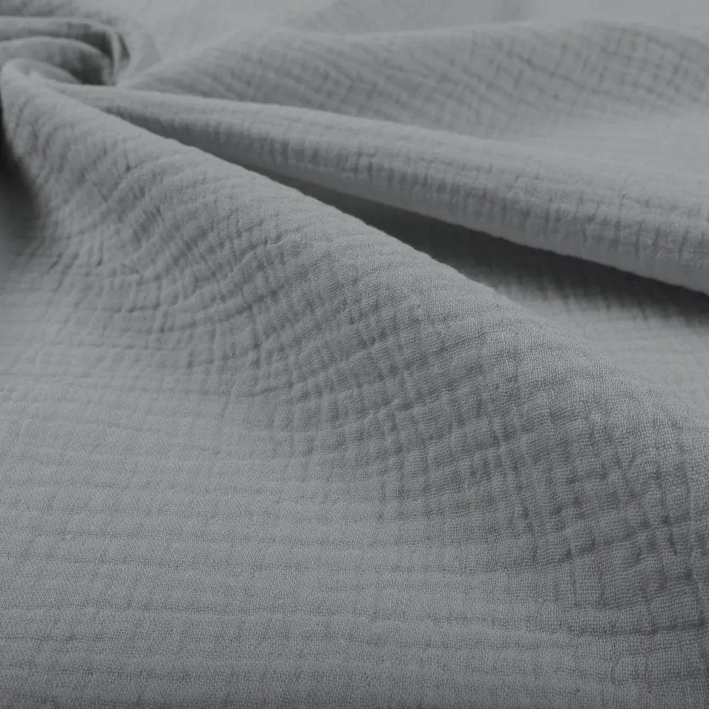 Biante Mušelínový behúň na stôl MSN-062 Sivý 45x160 cm