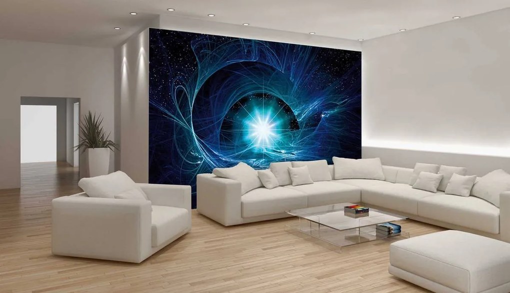 Fototapeta - Modrá abstraktná Supernova (152,5x104 cm)