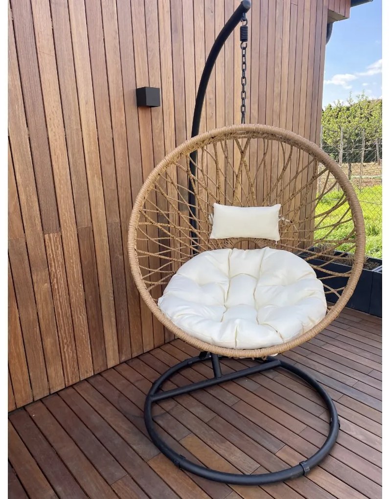 PROXIMA.store - Záhradné hojdacie kreslo GARDEN BOHO FARBA: sivá