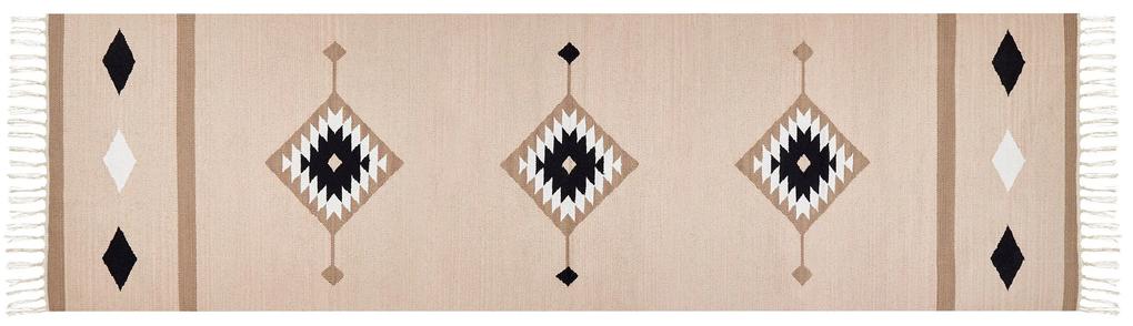 Bavlnený kelímový koberec 80 x 300 cm viacfarebný BERDIK Beliani
