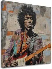 Obraz Jimi Hendrix - Gitarová poézia | 100% originál domaľovaný akrylom
