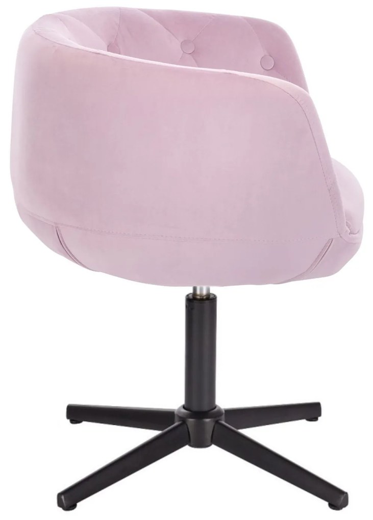 LuxuryForm DESIGN Kreslo MONTANA VELUR na čiernom kríži - levanduľa