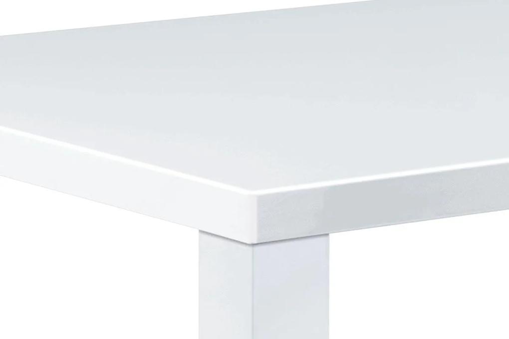 Autronic -  Jedálenský stôl AT-3006 WT, 120x80x76cm, vysoký lesk biely