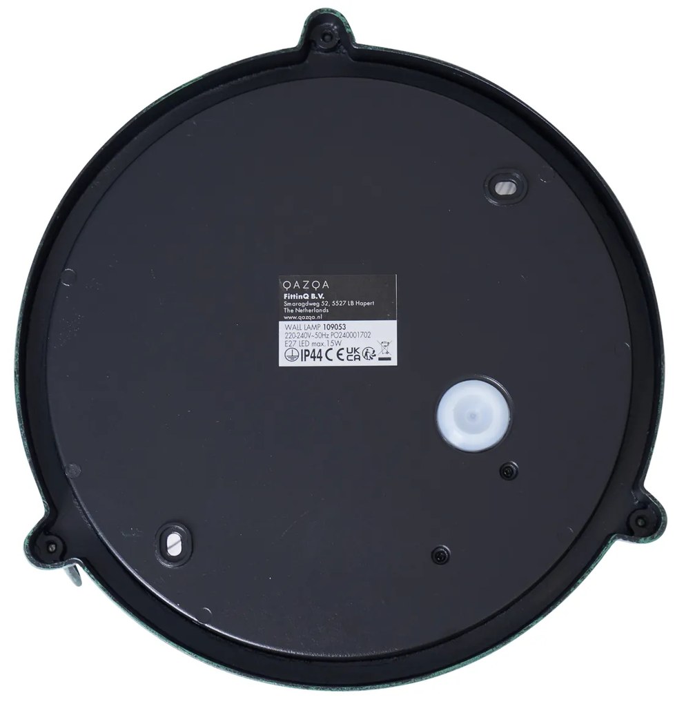 Vonkajšie nástenné svietidlo zelené okrúhle IP44 - Noutica