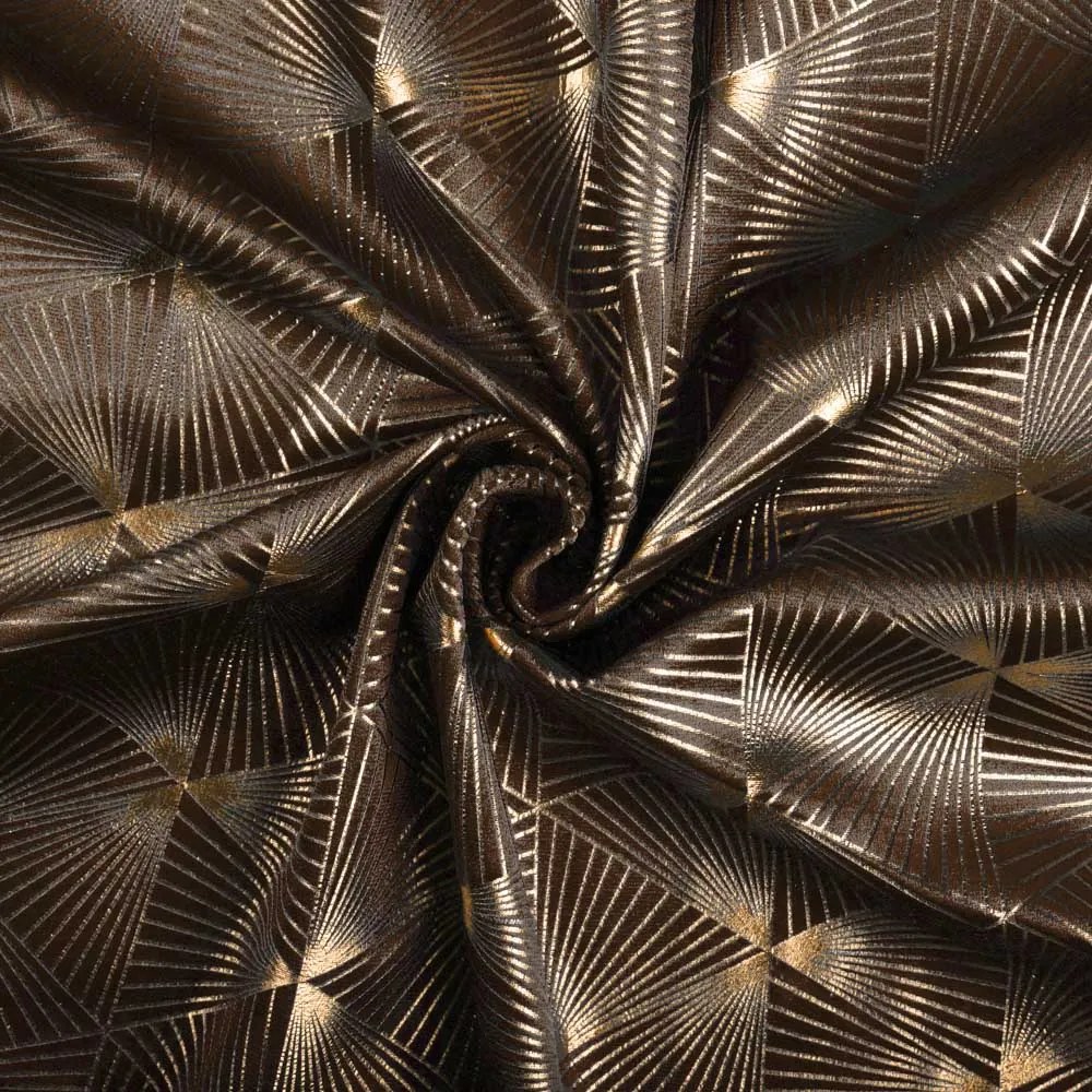Biante Zamatové prestieranie na stôl Isabela IBL-012 Rose Gold trojuholníky na hnedom 30x40 cm