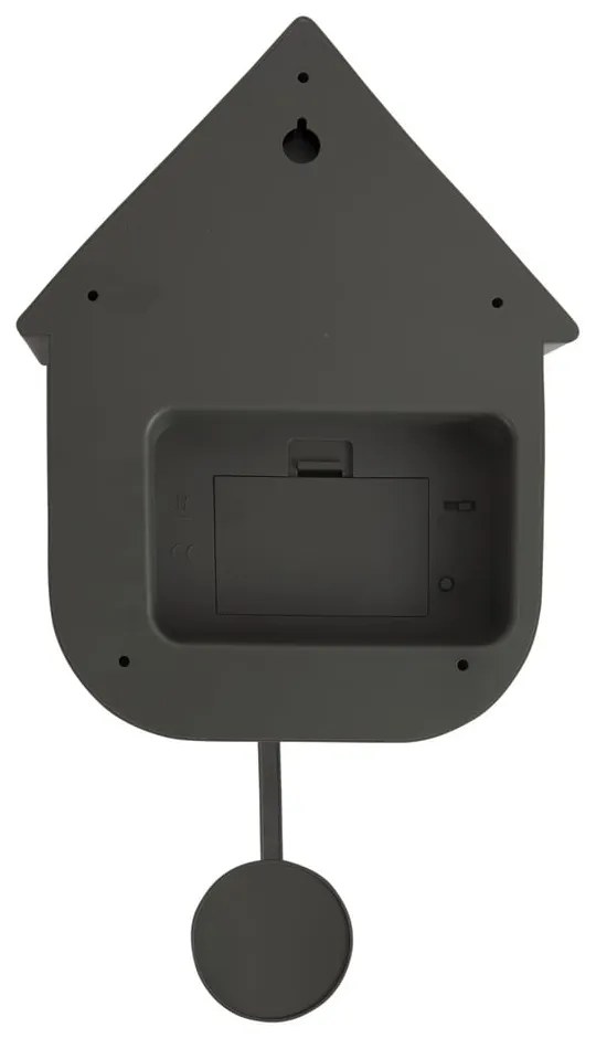 Zelené nástenné kyvadlové hodiny Karlsson Modern Cuckoo, 21,5 x 41,5 cm