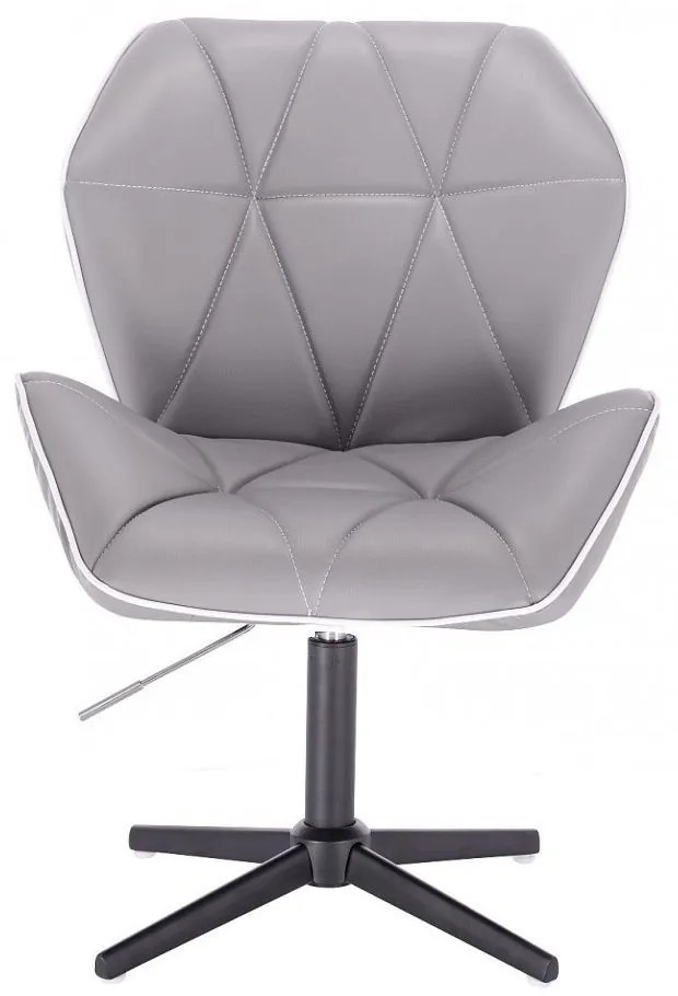 LuxuryForm DESIGN Stolička MILANO MAX na čiernom kríži - šedá