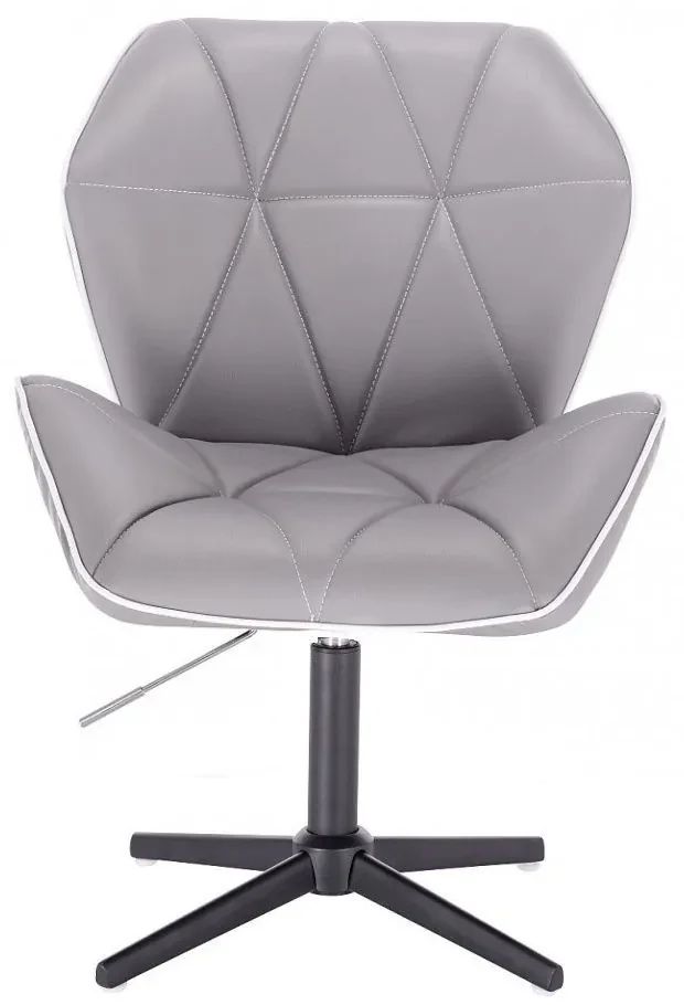 LuxuryForm DESIGN Stolička MILANO MAX na čiernom kríži - šedá