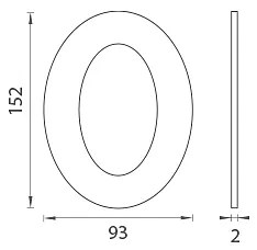 Domové číslice MP - 152 mm - 8, MP Čierna