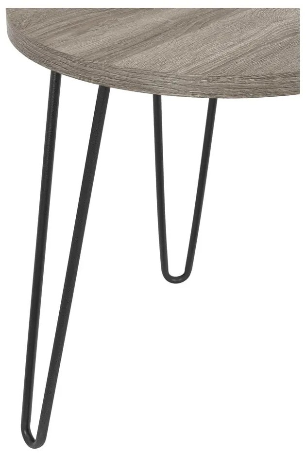 Hnedosivý odkladací stolík Støraa Owen, ø 50 cm