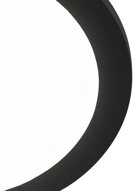 Stropné svietidlo čierne 30 cm vrátane LED 3-stupňový stmievač IP44 - Steve