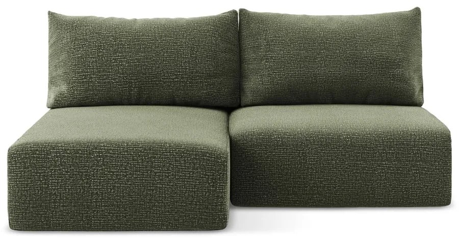 Zelená rozkladacia/s úložným priestorom rohová pohovka (ľavý roh) Kalena – Makamii