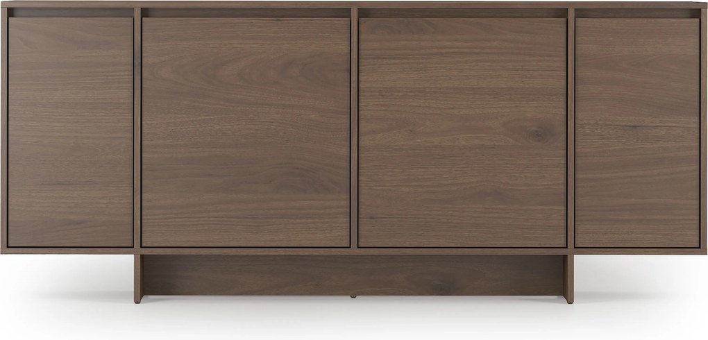 Štvor dverová komoda Zolia 180 cm na sokli - elegantný orech