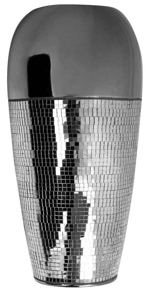 Váza dekoratívna MIRONA (03) 18 X 35 cm, strieborná