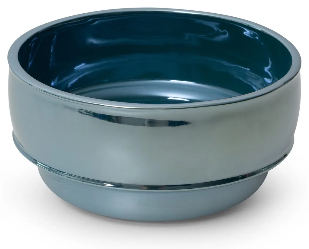 DEKORAČNÁ KERAMICKÁ MISKA SIMONA2 (01) (FI) 20X10 CM TYRKYSOVÁ