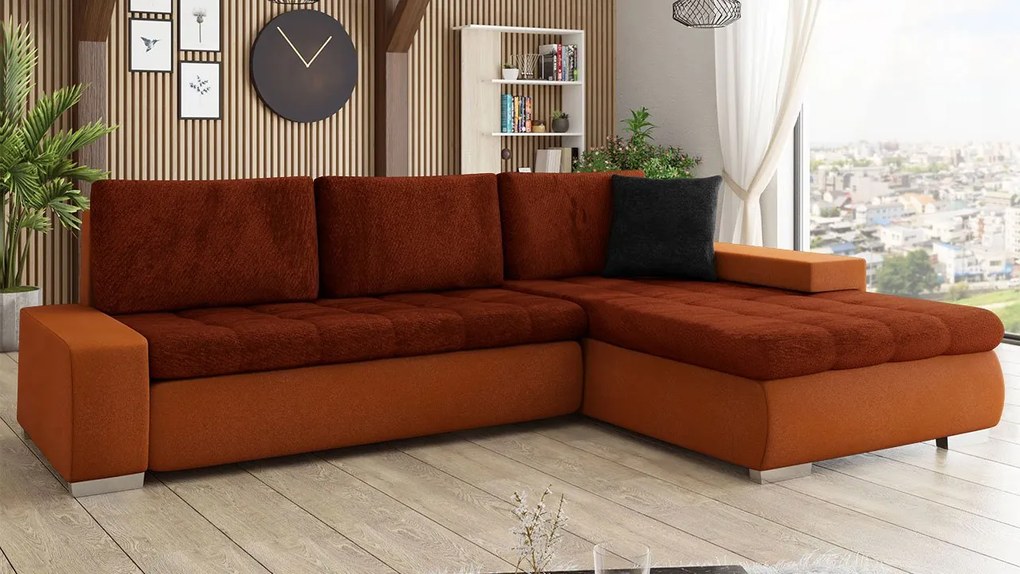 Rohová pohovka Herkules Premium, Dostupné poťahy: Terra 06 + Terra 06 + Terra 15 ECO