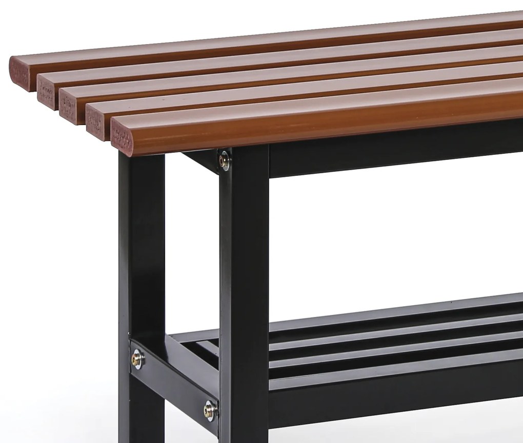 Šatníková lavička SITO, 1500 mm, hnedá