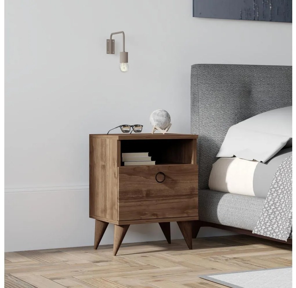 Nočný stolík BARLO 50x40 cm hnedá