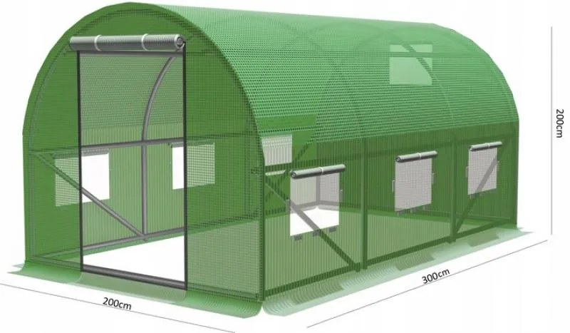 Záhradný fóliovník 3m x 2m x 2m GARDEN LINE - TUN5552