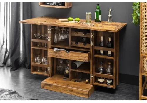 Komoda/Bar 39749 Drevo Sheesham/Palisander - Komfort-nábytok