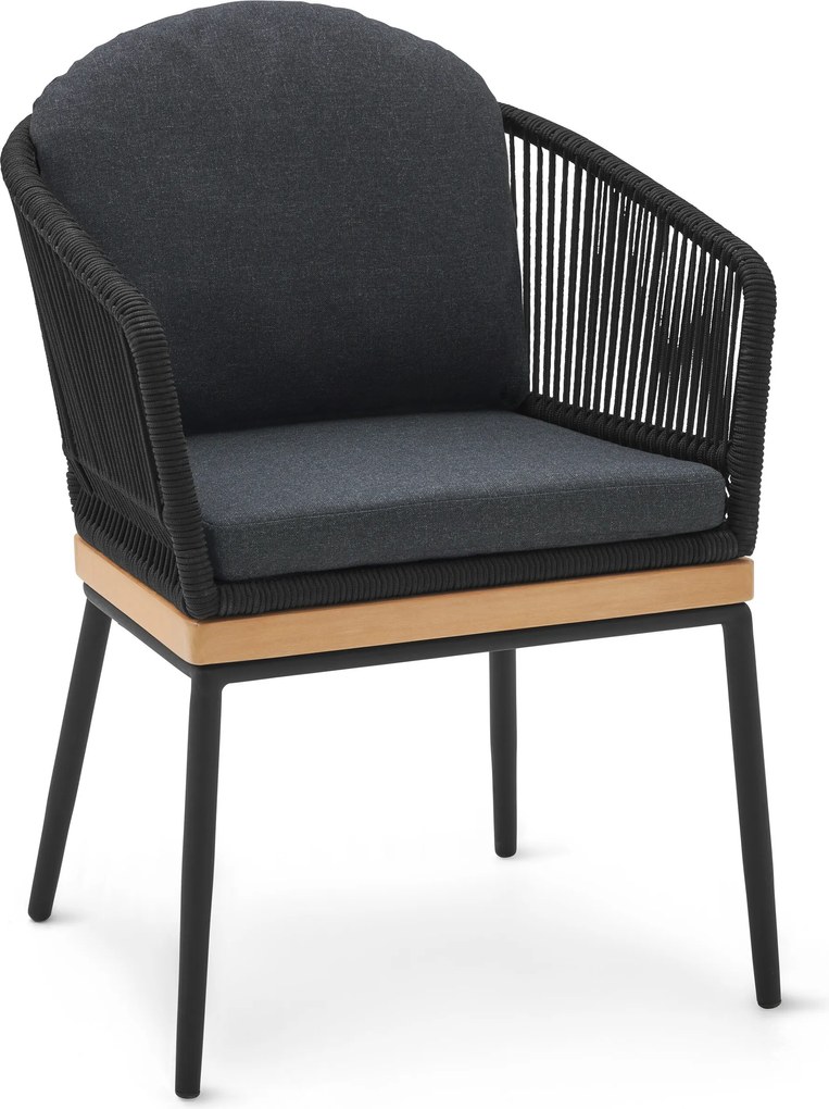 Záhradná stolička s textilným výpletom