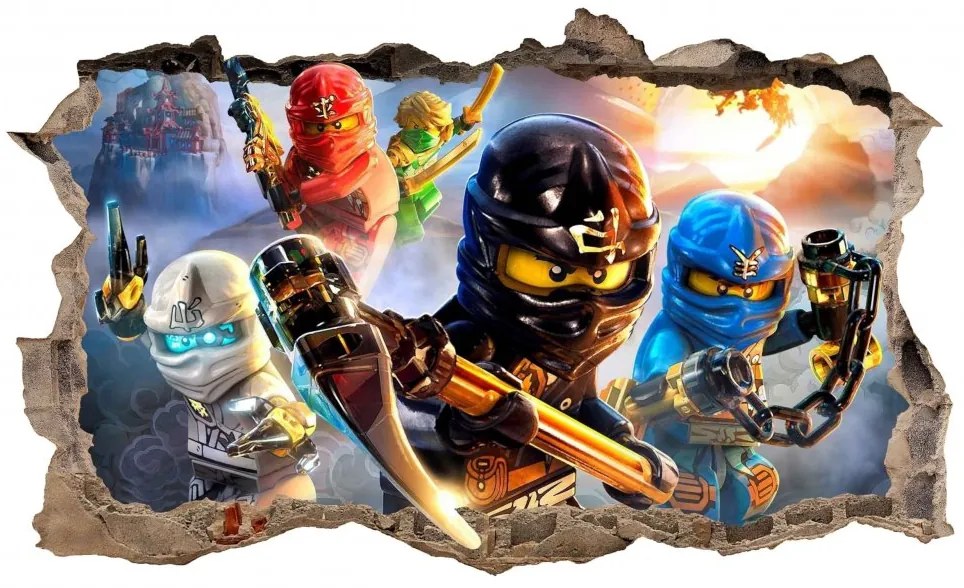 Nálepka na stenu NINJA GO 47x77cm