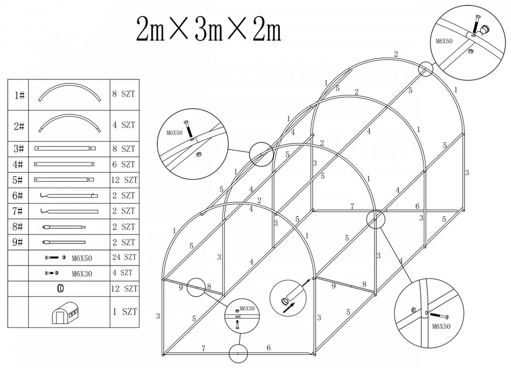 Fóliovník AUREA 2x3m zelený