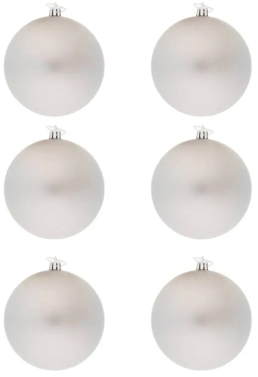 DECOLED Plastová koule, prům. 10 cm, stříbrná, 6 x matná