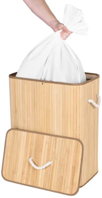 Kôš na bielizeň 2 priehradkový, bambusový