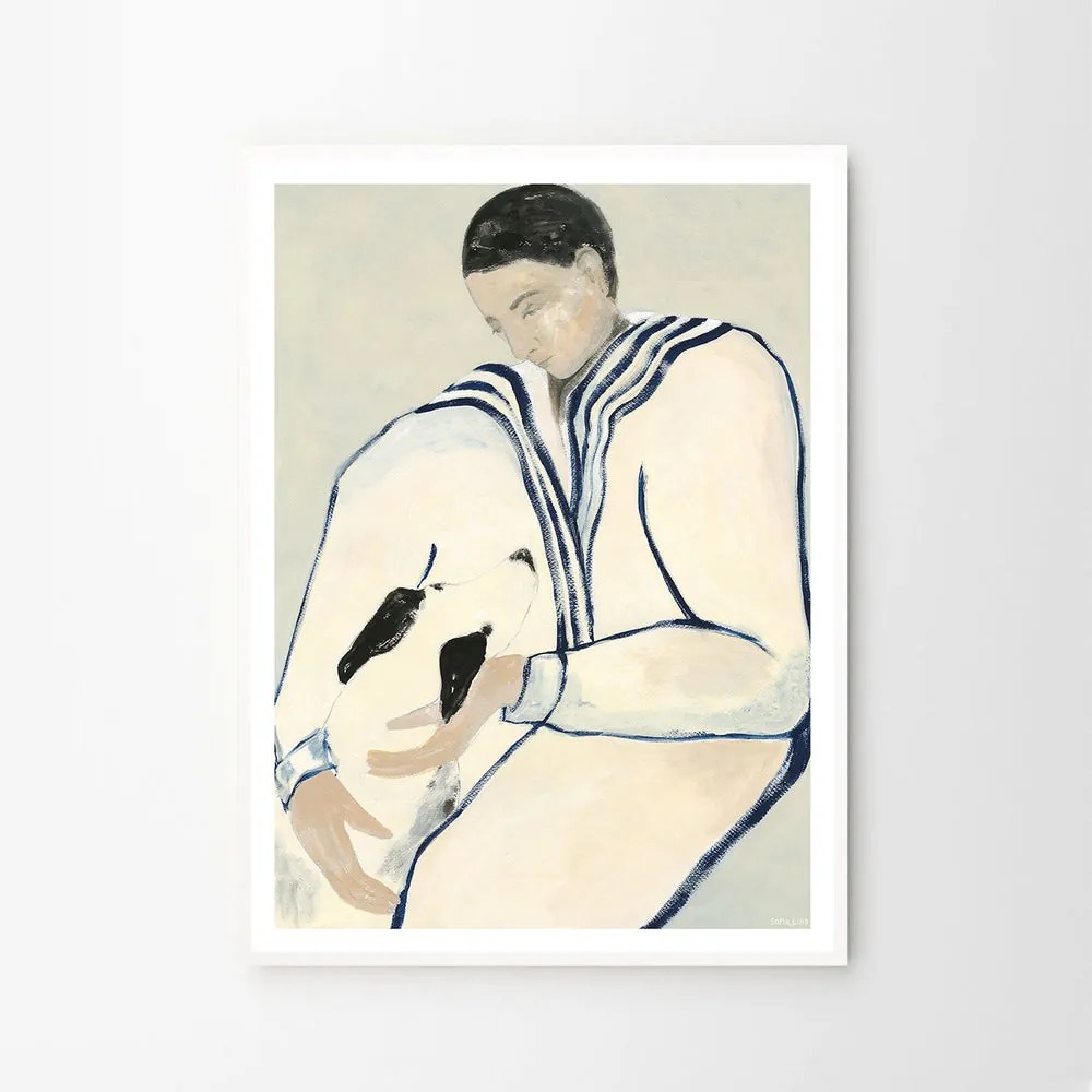 The Poster Club Plagát Man and Dog by Sofia Lind 50x70 cm