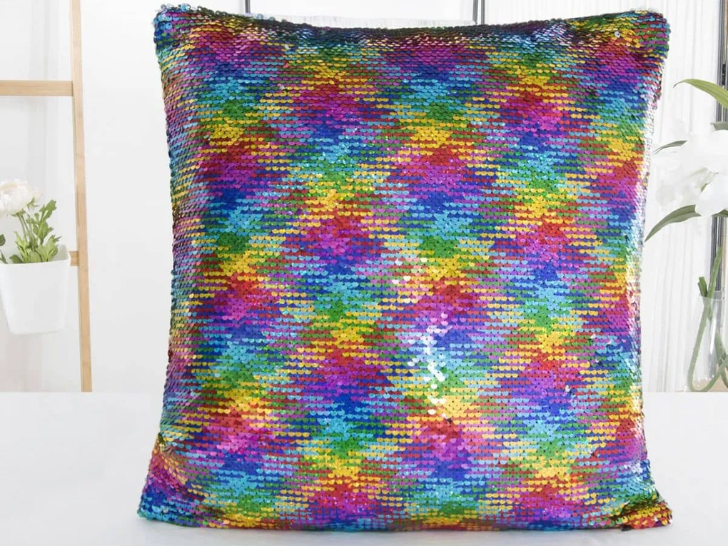 XPOSE® Magická obliečka na vankúš RAINBOW 40x40 cm