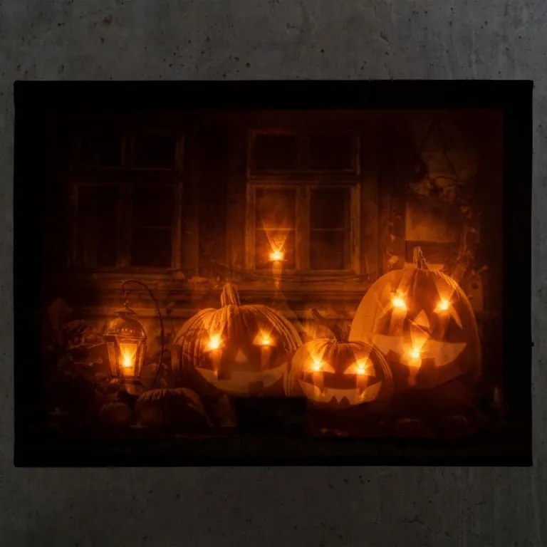 Nástenná maľba Halloween, 30 x 40 cm, 9 LED