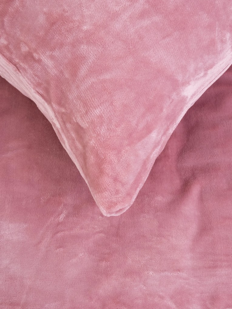 Obliečka na vankúš mikroplyš 40 × 40 cm - ružová