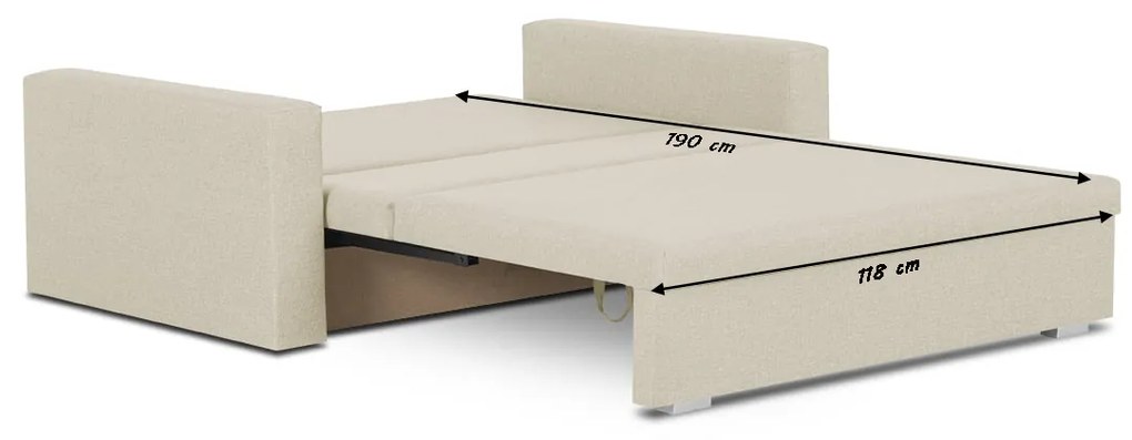 Pohovka pre 2 osoby s funkciou spania MONDI Červená