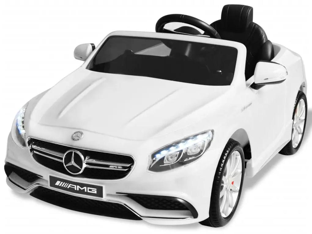 vidaXL Elektrické autíčko Mercedes Benz AMG S63, biele 12 V