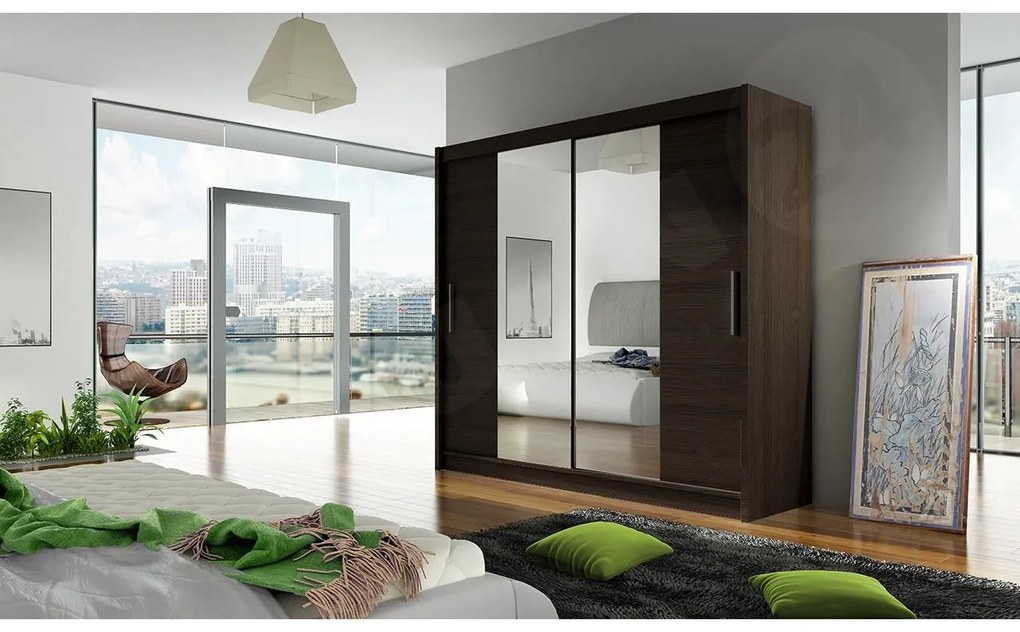 Skriňa London II, Farby: kašmír, Osvetlenie: osvetlenie LED RGB - farebné