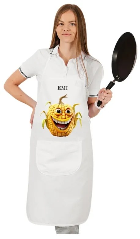 Kuchynská zástera Corny EMI, biela