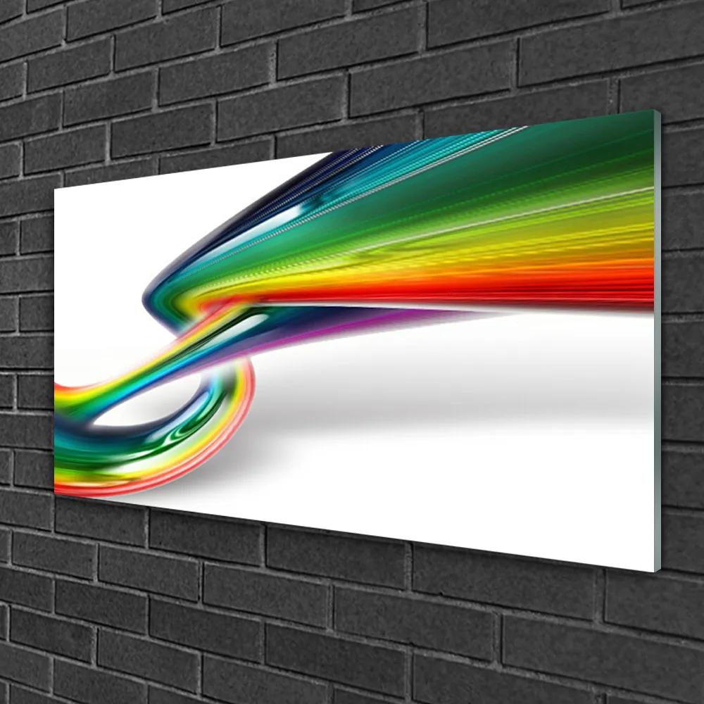 Obraz na skle Abstrakcie dúha umenie 100x50 cm