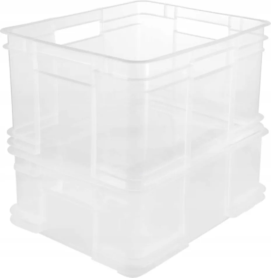 Keeeper Úložný box pro domácnost i dílnu, BRUNO XXL, 54L, 52 x 43 x 28 cm, transparentní