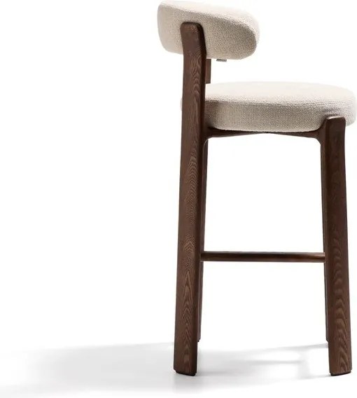 Béžová/v tmavo prírodnej farbe barová stolička z jaseňového dreva (výška sedadla 75 cm) Granite – Kave Home