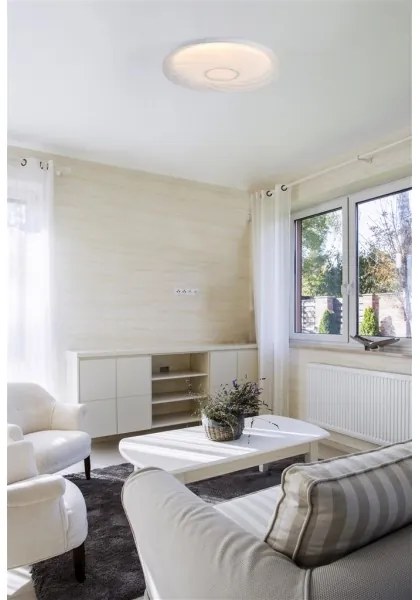 Searchlight 97010-39WH - LED stropné svietidlo AURA, LED/24W/230V, 3000K, priemer 38,5 cm