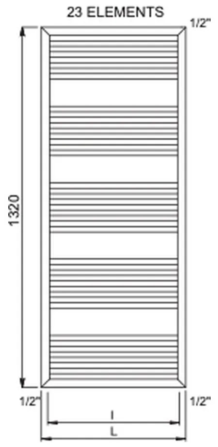 Cordivari Naike - Radiátor 1320x480mm, biely 3551826102002R01