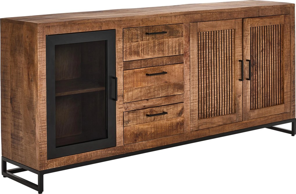XXXLutz ŠIROKÁ KOMODA, mangové drevo, prírodná farba, 175/80/40 cm Landscape - Komody - 000377014901